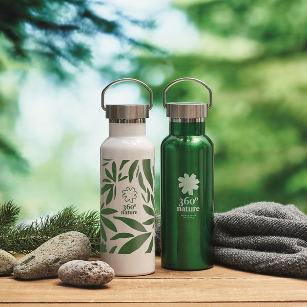 Isolierflasche rundum bedruckt Werbeartikel