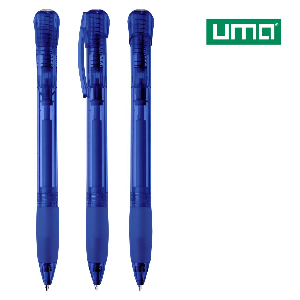 UMA FANTASY transparent Druckkugelschreiber – Blau