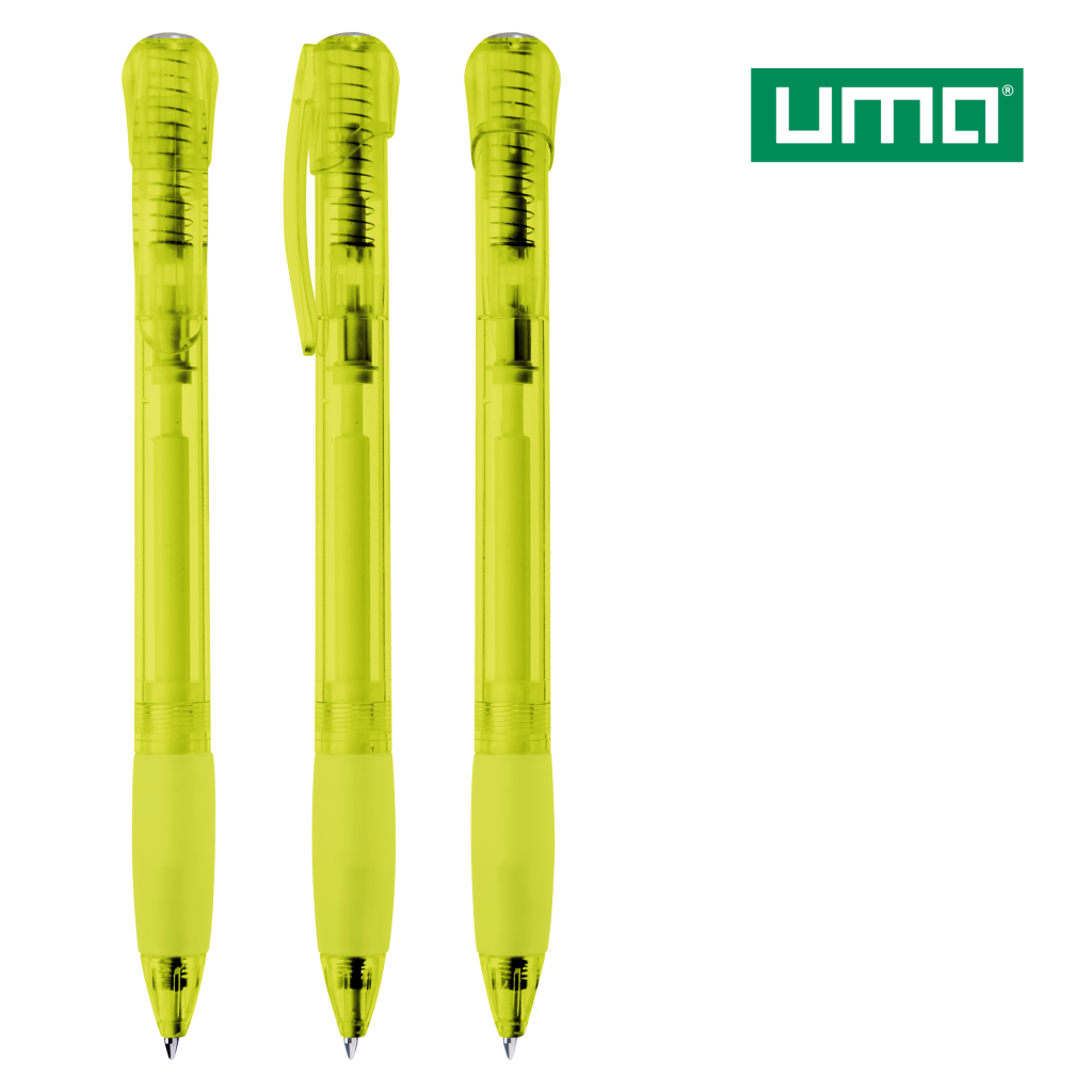 UMA FANTASY transparent Druckkugelschreiber – Gelb