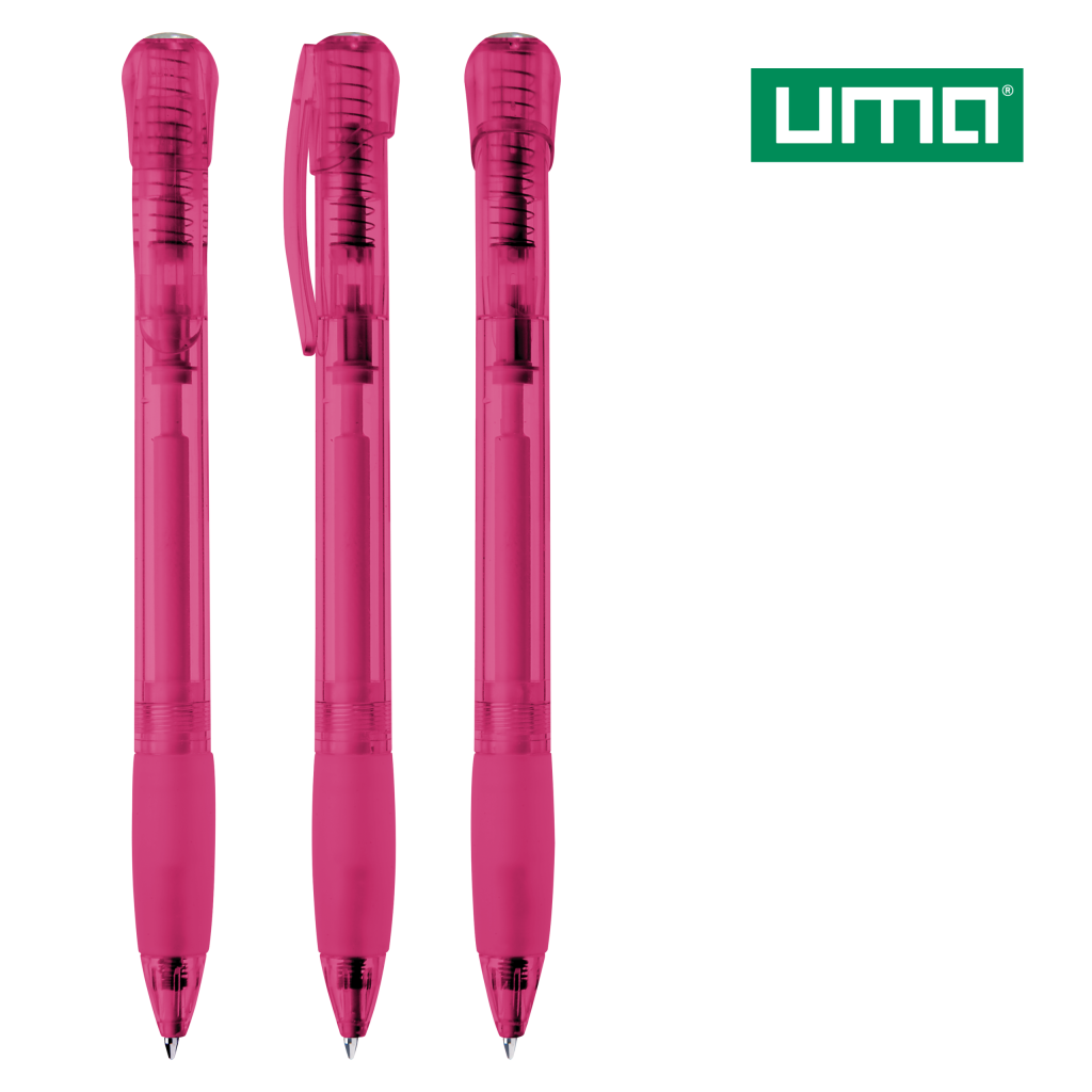 UMA FANTASY transparent Druckkugelschreiber – Magenta
