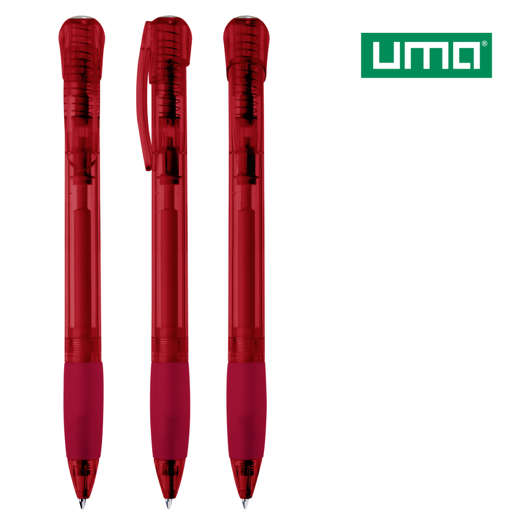 UMA FANTASY transparent Druckkugelschreiber – Rot