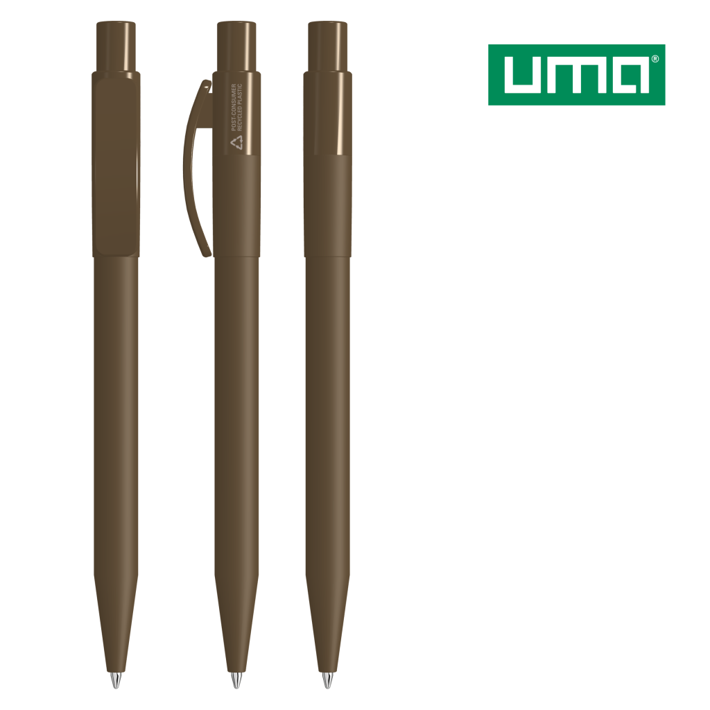 UMA PIXEL RECY Druckkugelschreiber – Braun
