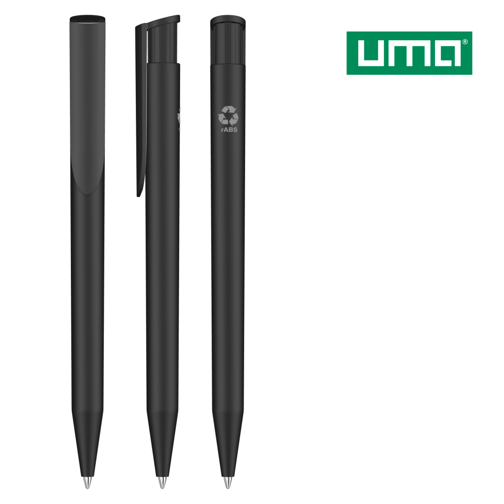 UMA HAPPY RECY Druckkugelschreiber – Schwarz