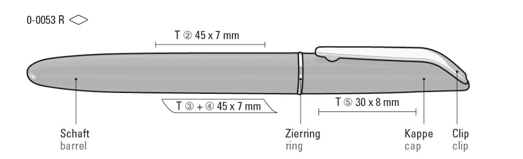 UMA QUANTUM R Rollerball – Druckskizze