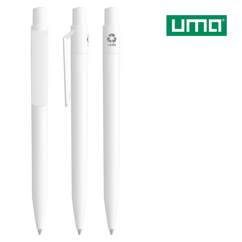 UMA ON TOP F RECY Druckkugelschreiber – Weiß