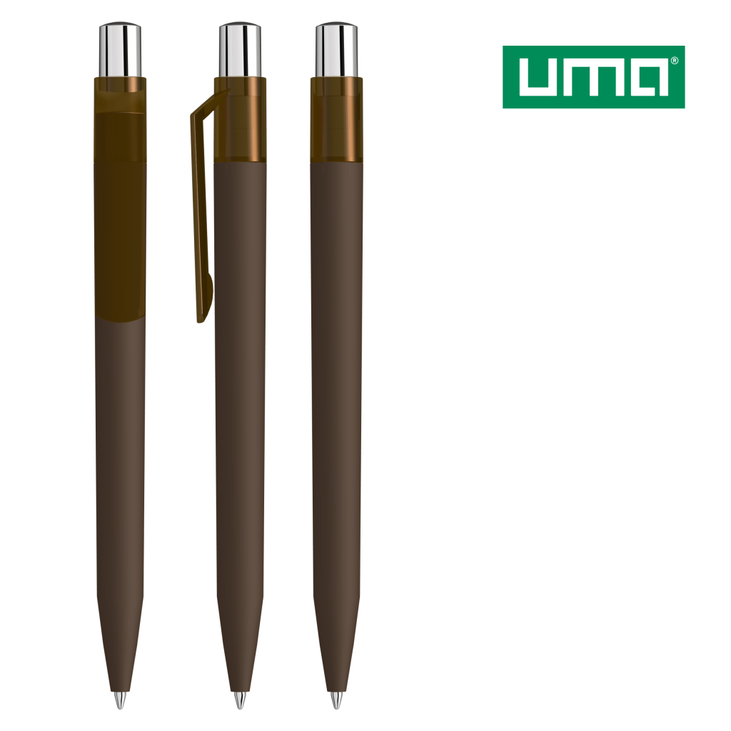 UMA ON TOP K transparent SI GUM Druckkugelschreiber – Braun