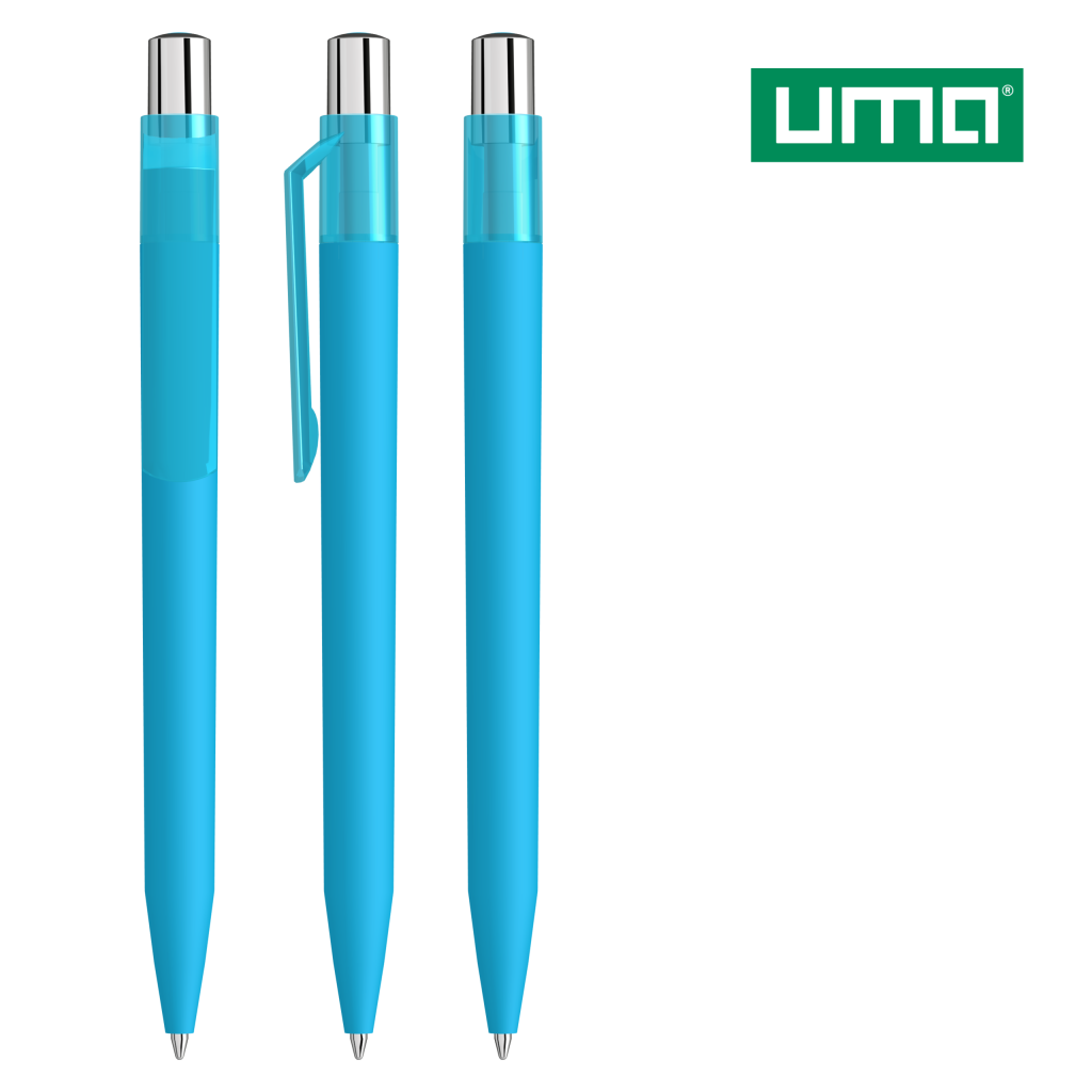 UMA ON TOP K transparent SI GUM Druckkugelschreiber – Cyan