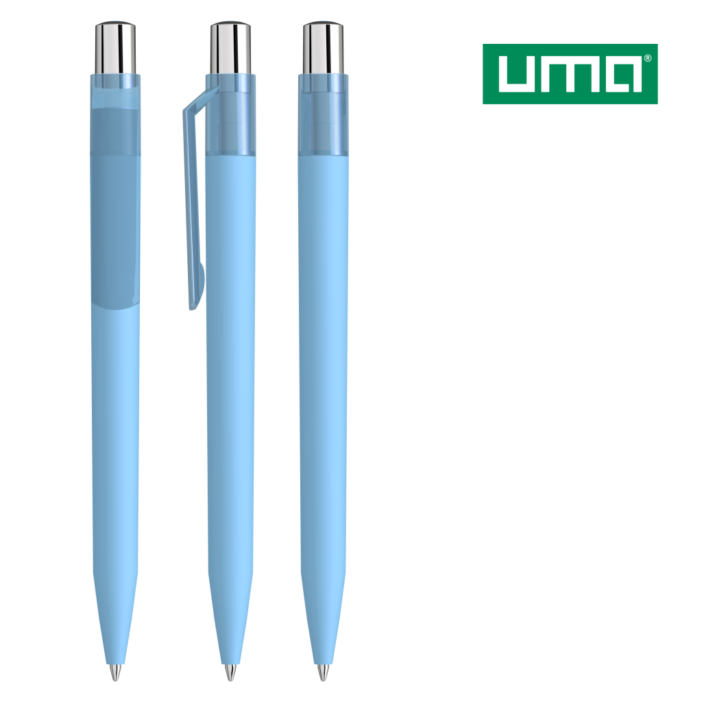 UMA ON TOP K transparent SI GUM Druckkugelschreiber – Hellblau