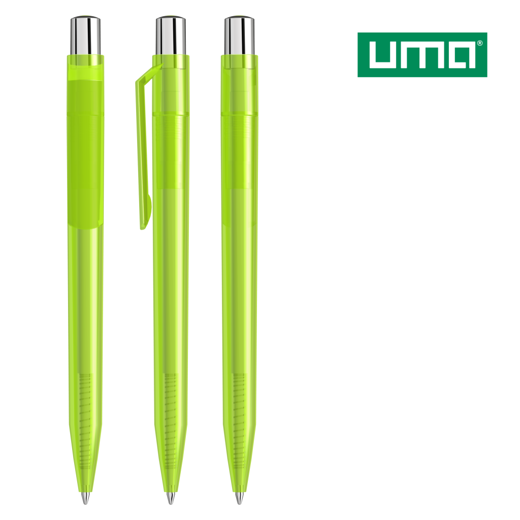 UMA ON TOP transparent SI Druckkugelschreiber – Hellgrün