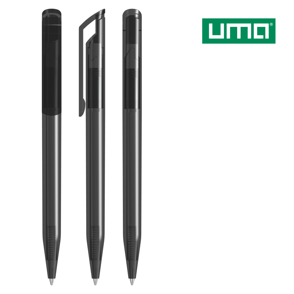 UMA POP transparent Drehkugelschreiber – Anthrazit