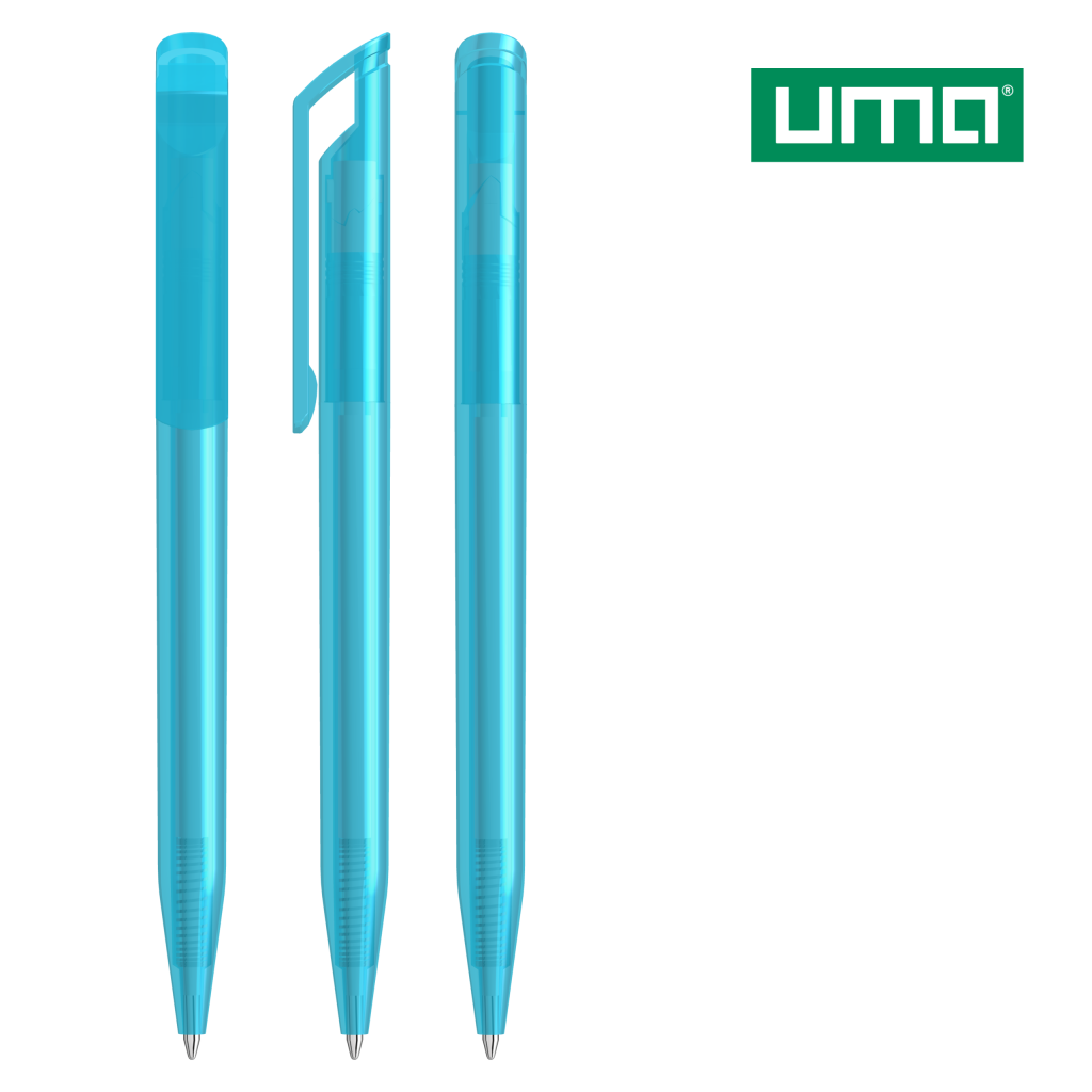 UMA POP transparent Drehkugelschreiber – Cyan