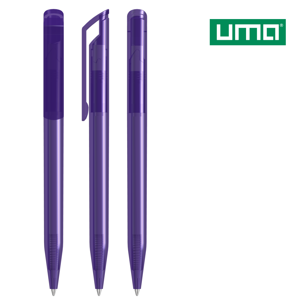 UMA POP transparent Drehkugelschreiber – Dunkelviolett