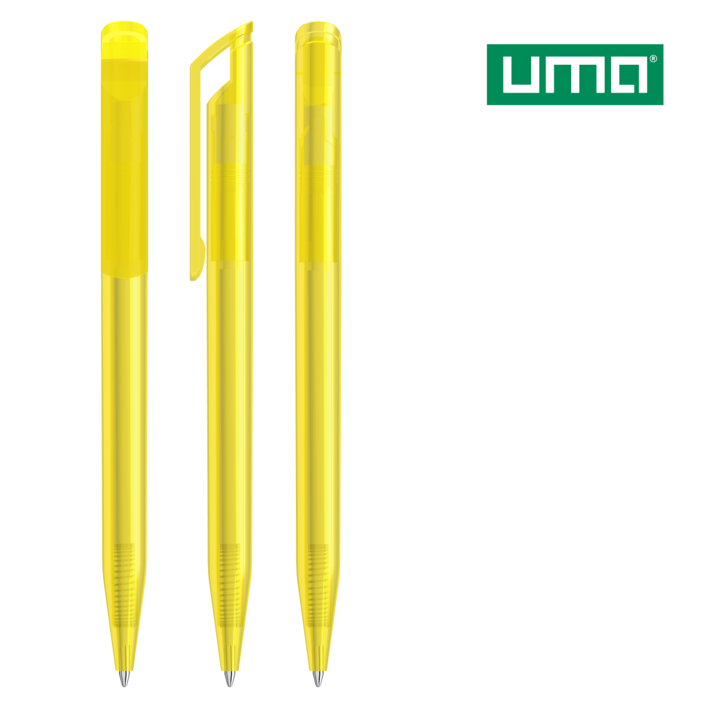 UMA POP transparent Drehkugelschreiber – Gelb