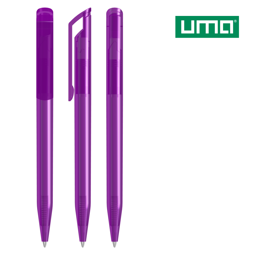 UMA POP transparent Drehkugelschreiber – Mittelviolett