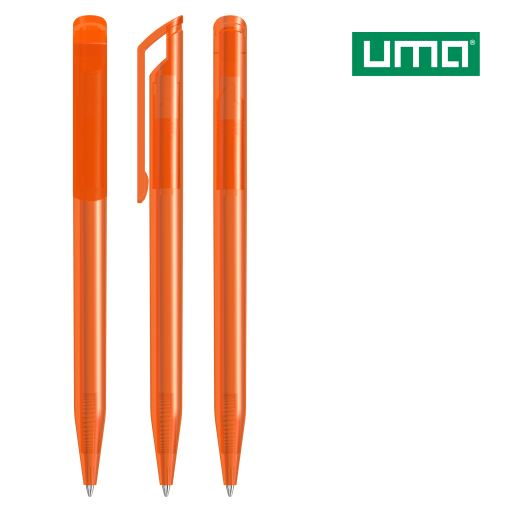 UMA POP transparent Drehkugelschreiber – Orange