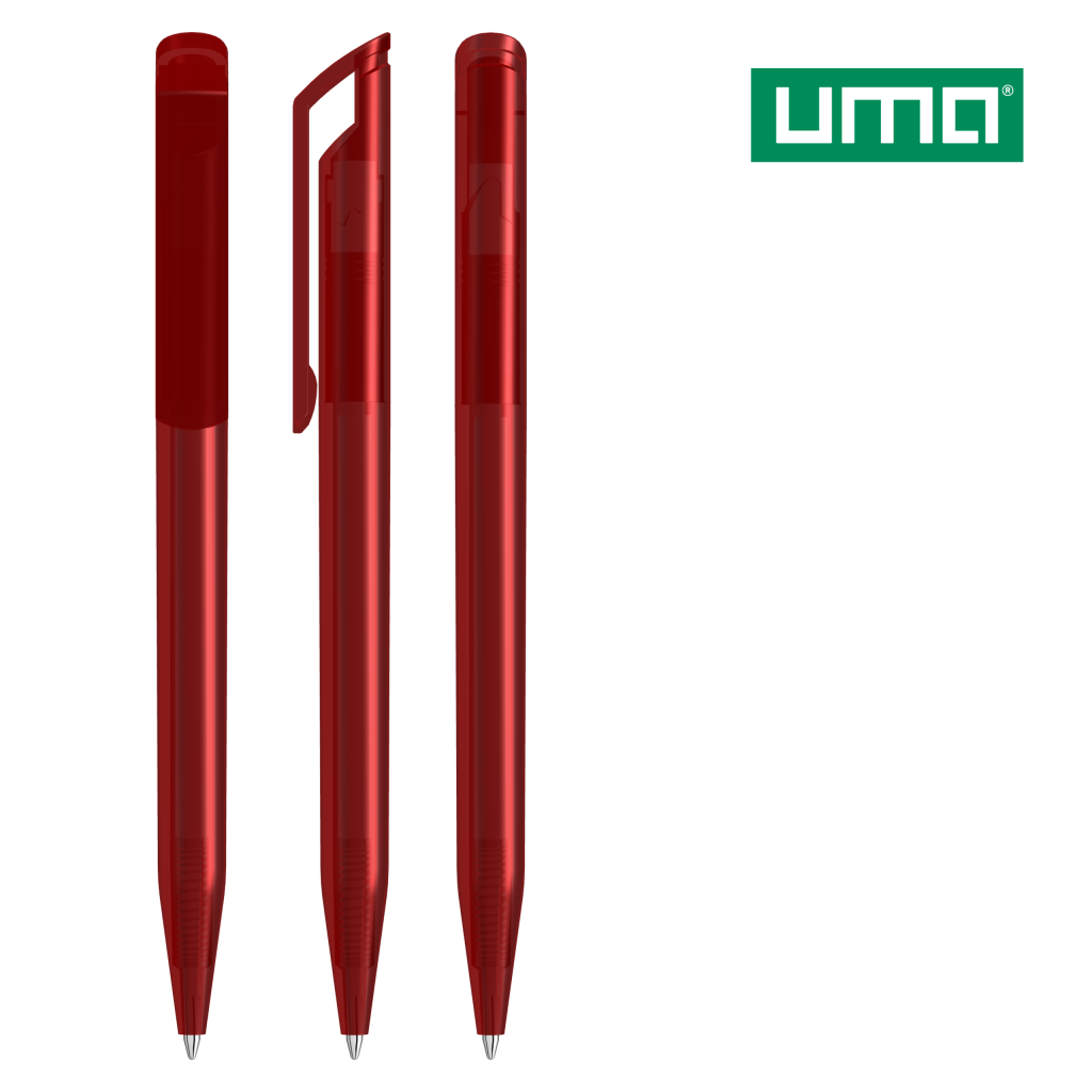 UMA POP transparent Drehkugelschreiber – Rot