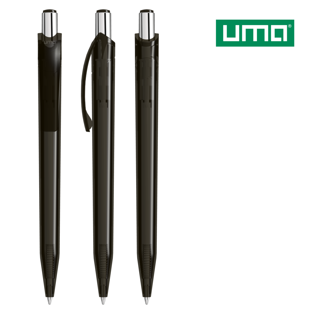 UMA BEAT transparent Druckkugelschreiber – Anthrazit