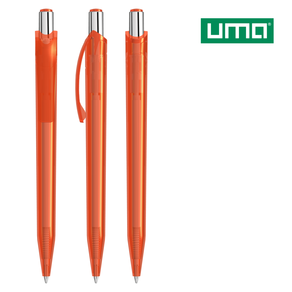 UMA BEAT transparent Druckkugelschreiber – Orange