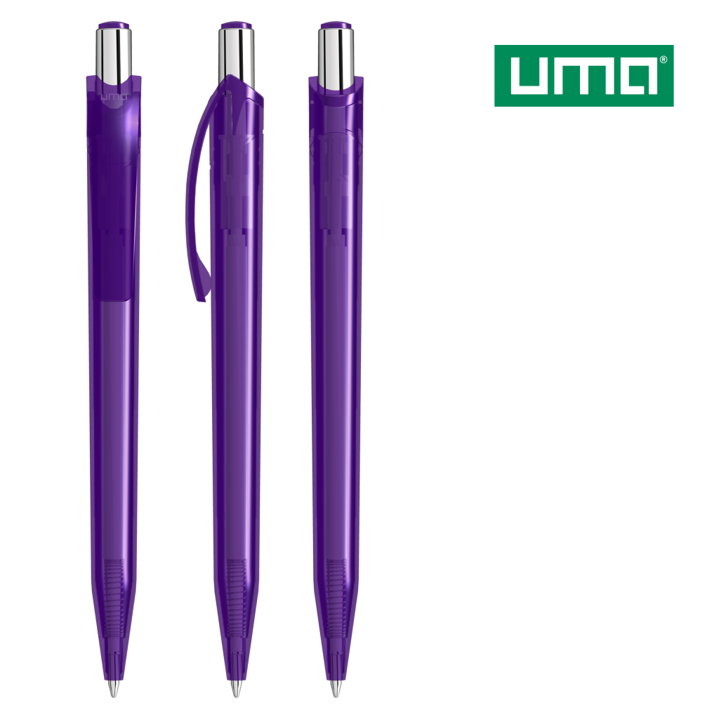 UMA BEAT transparent Druckkugelschreiber – Violett