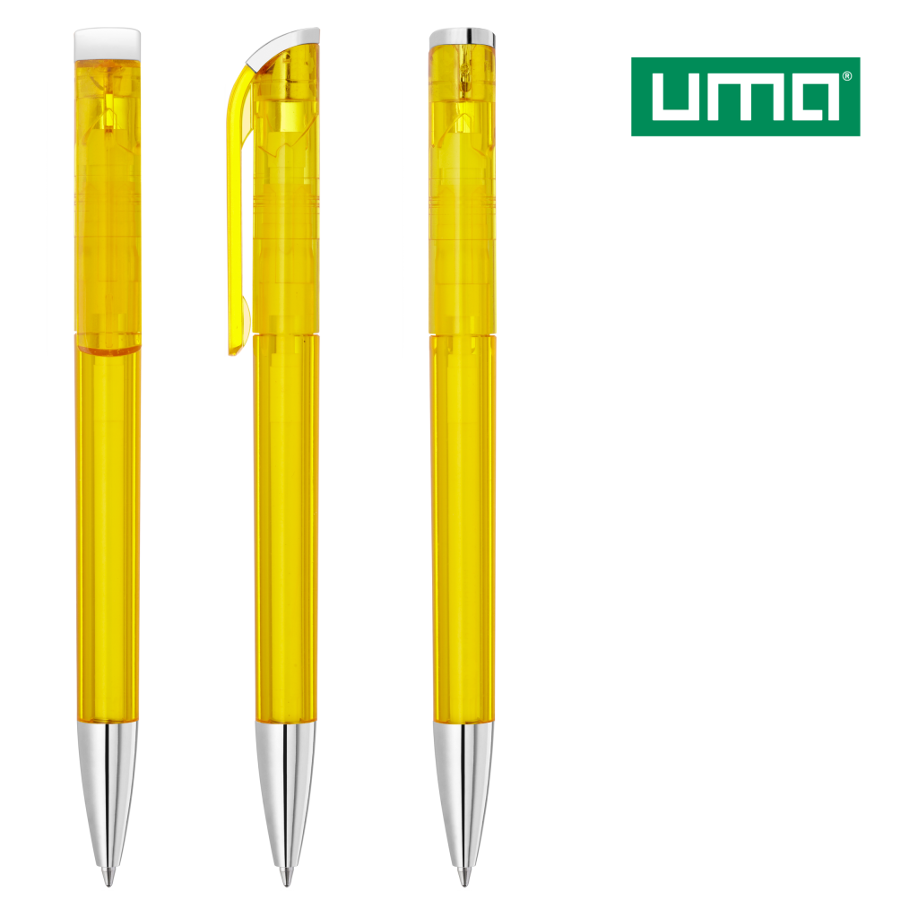 UMA EFFECT TOP transparent SI Drehkugelschreiber – Gelb