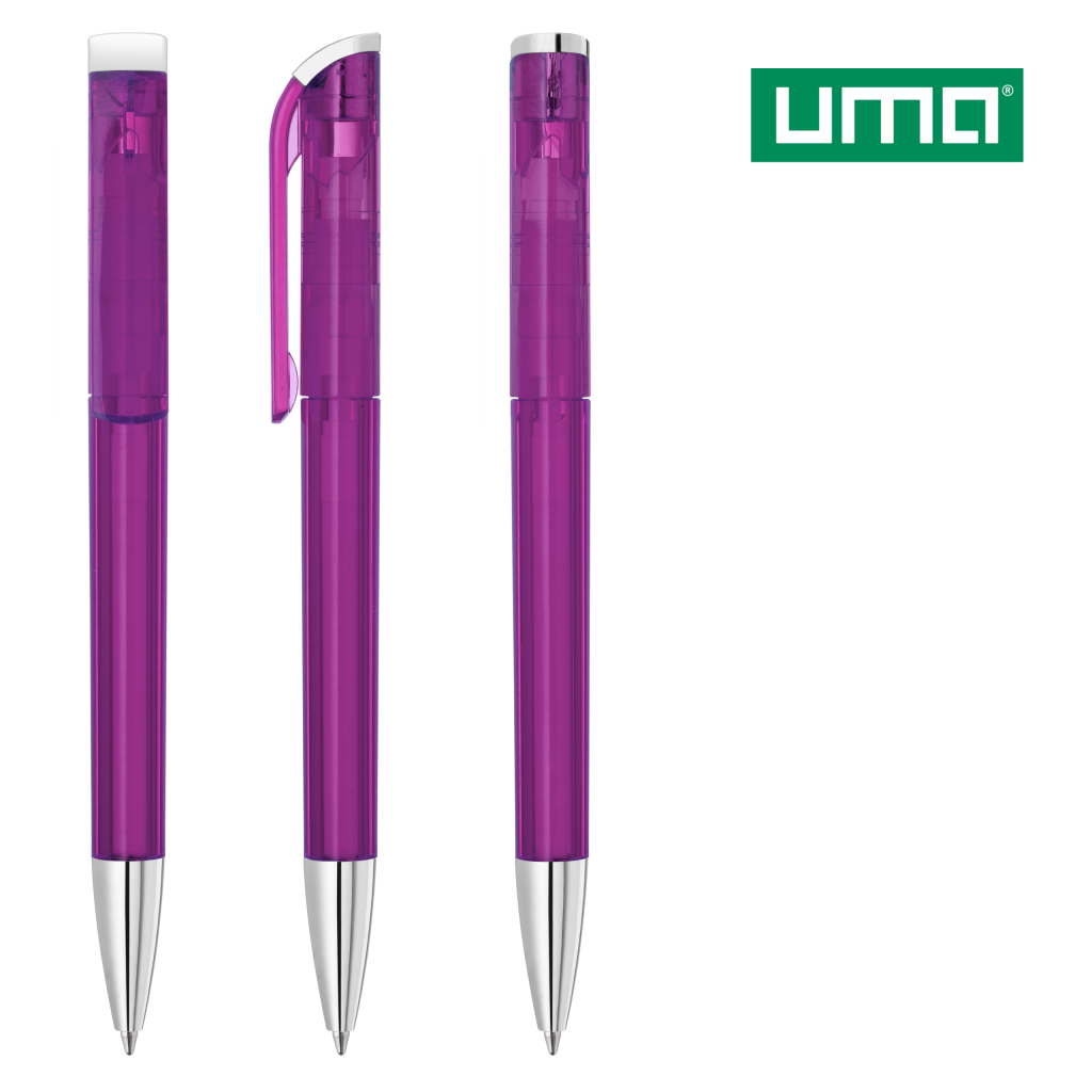 UMA EFFECT TOP transparent SI Drehkugelschreiber – Mittelviolett