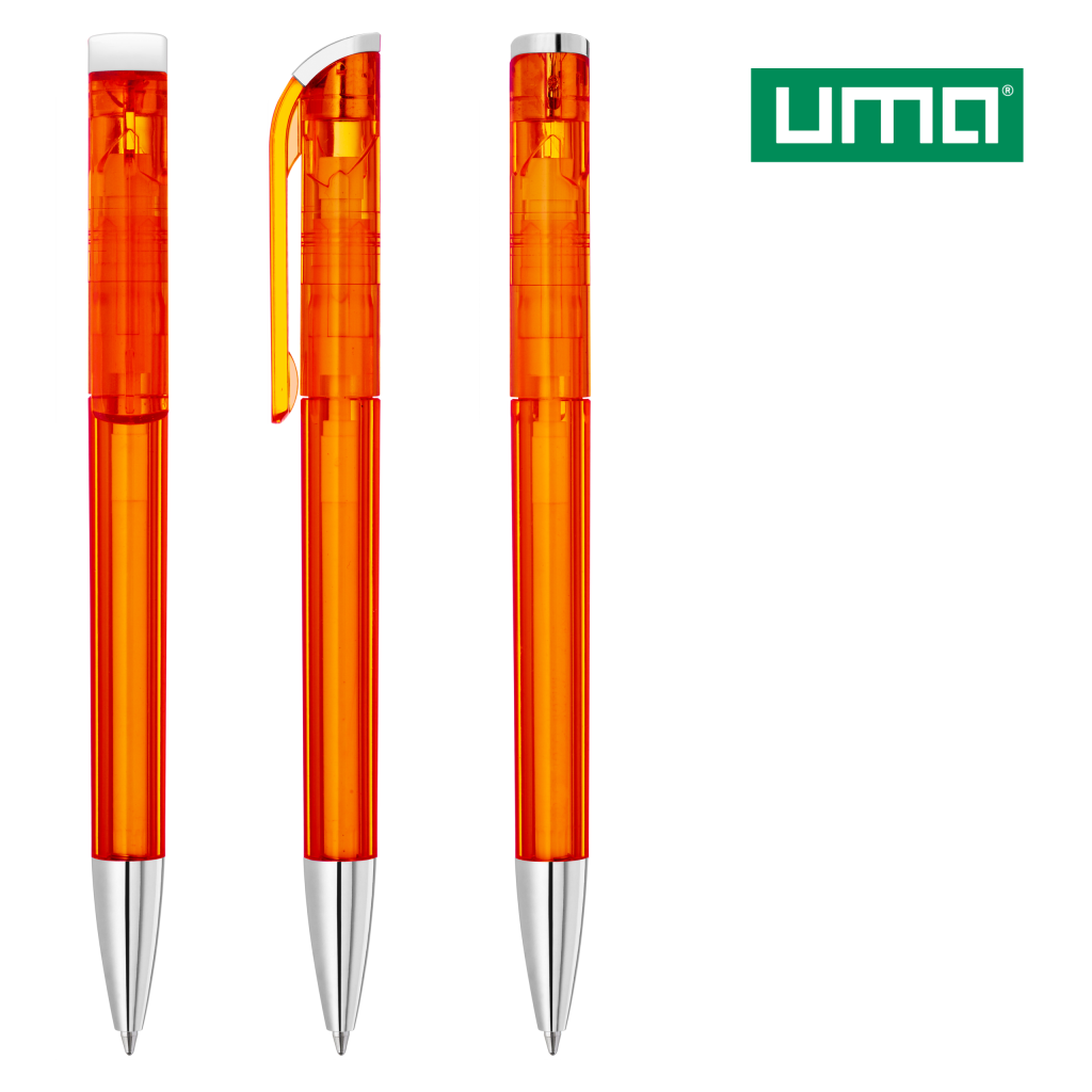 UMA EFFECT TOP transparent SI Drehkugelschreiber – Orange