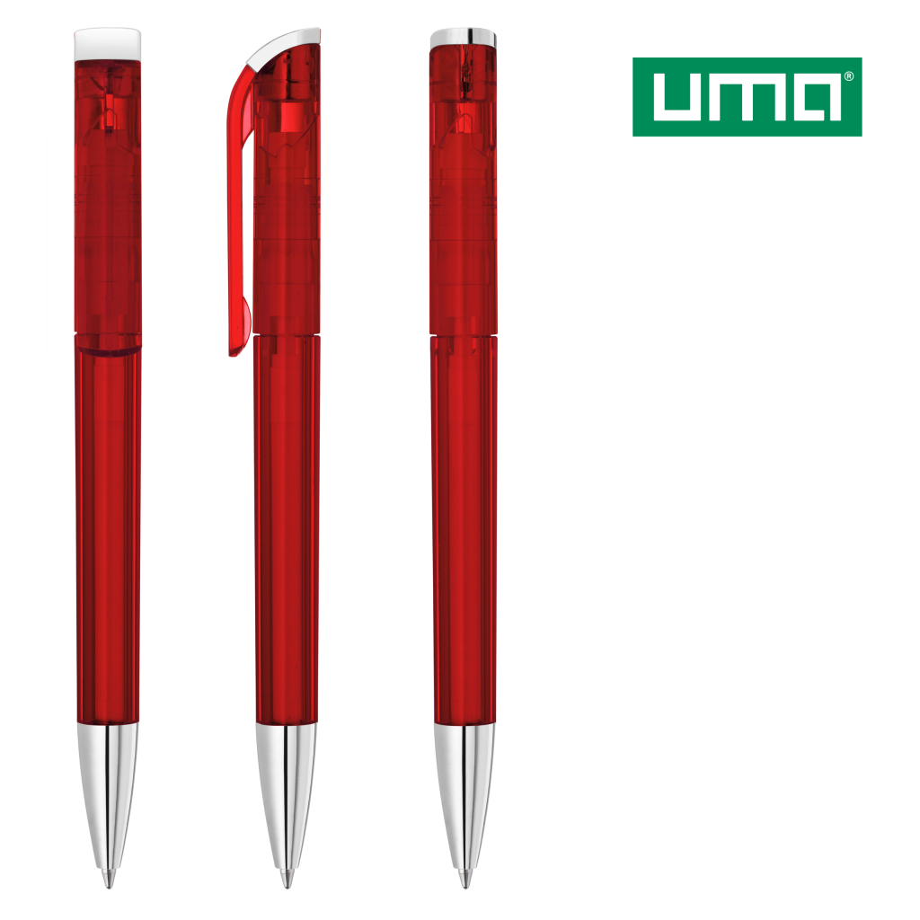 UMA EFFECT TOP transparent SI Drehkugelschreiber – Rot