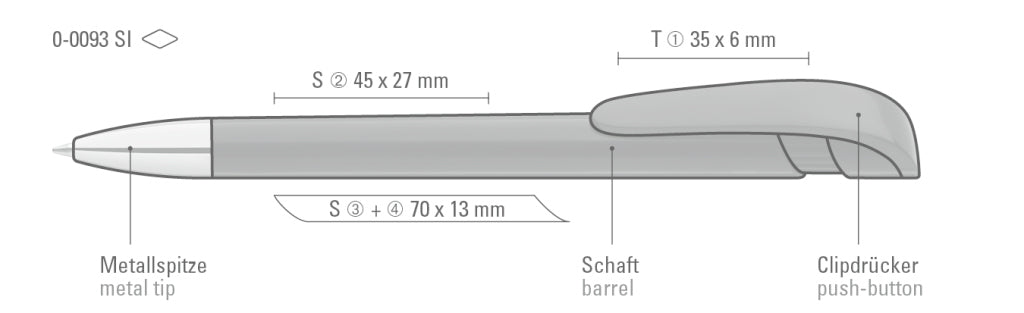 UMA YES SI Druckkugelschreiber – Druckskizze