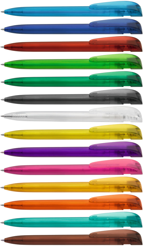 UMA YES transparent Druckkugelschreiber – alle Farben