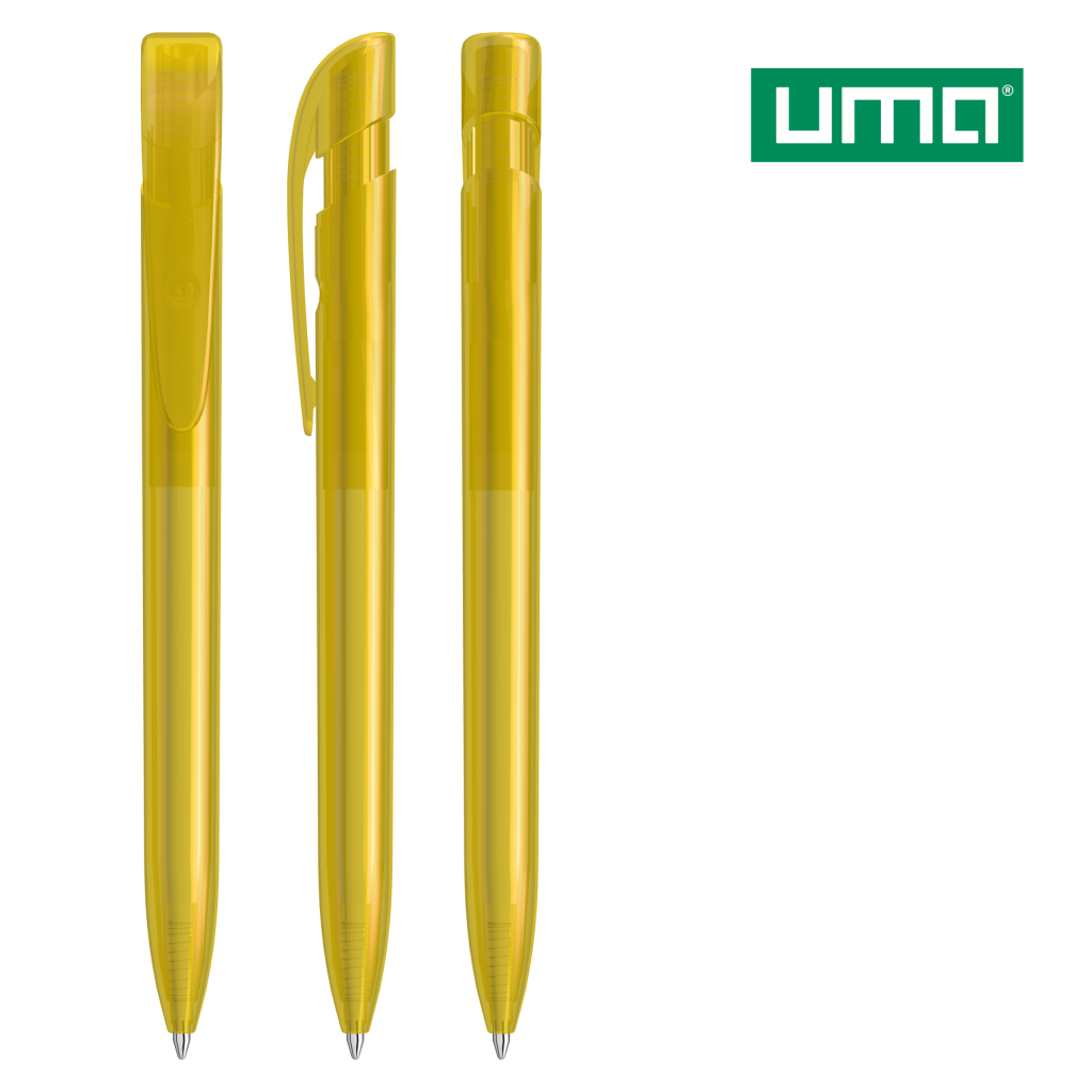 UMA YES transparent Druckkugelschreiber – Ocker