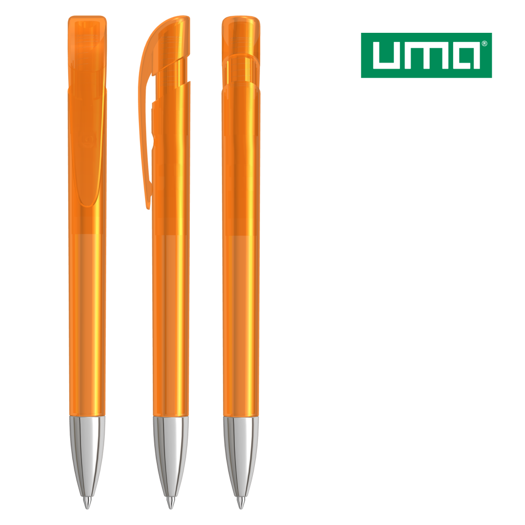 UMA YES transparent SI Druckkugelschreiber – Orange