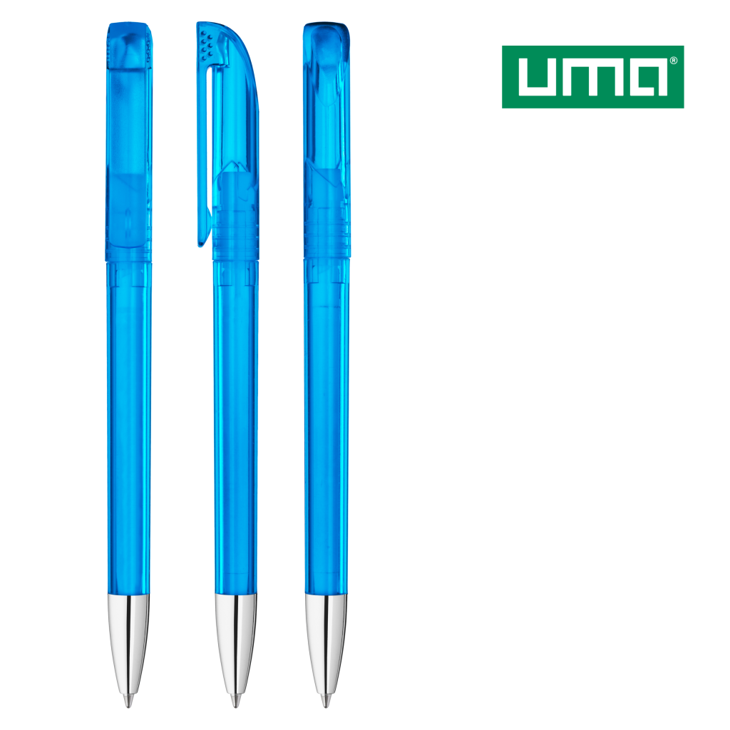 UMA UP transparent SI Drehkugelschreiber – Hellblau