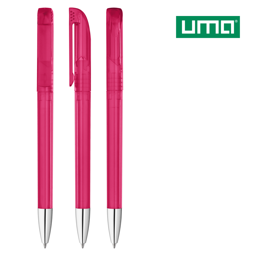 UMA UP transparent SI Drehkugelschreiber – Magenta