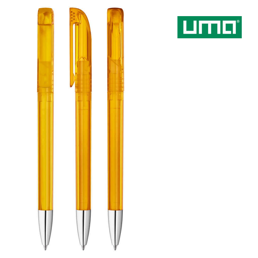 UMA UP transparent SI Drehkugelschreiber – Ocker