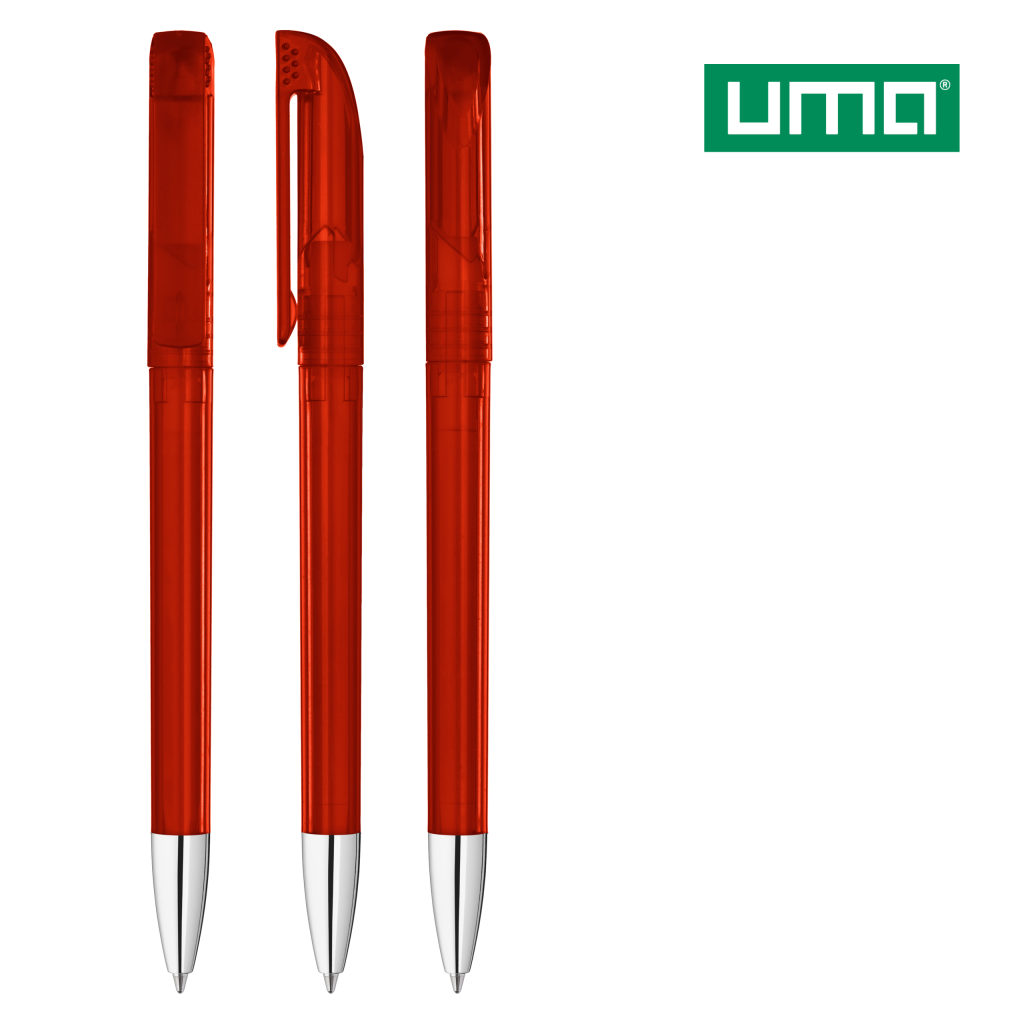 UMA UP transparent SI Drehkugelschreiber – Rot