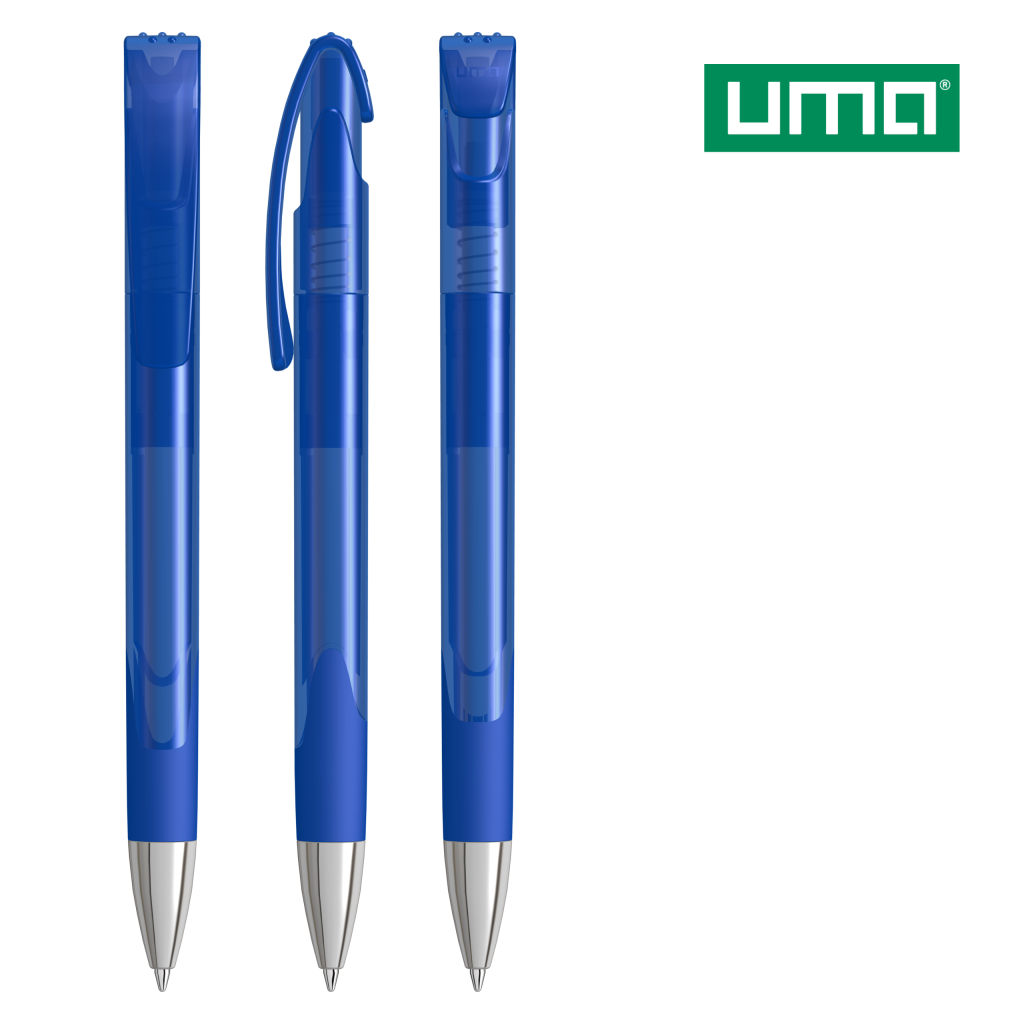 UMA LOOK grip transparent SI Druckkugelschreiber – Dunkelblau
