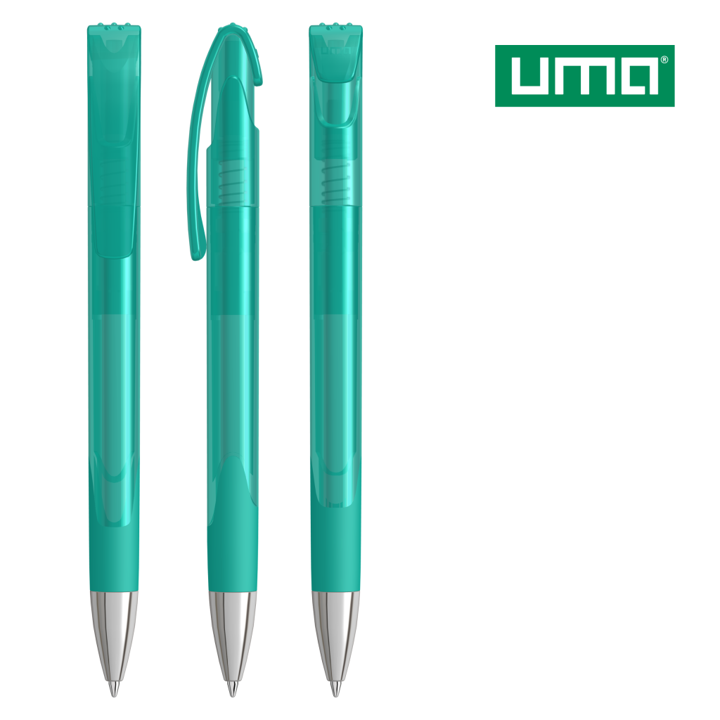 UMA LOOK grip transparent SI Druckkugelschreiber – Petrol