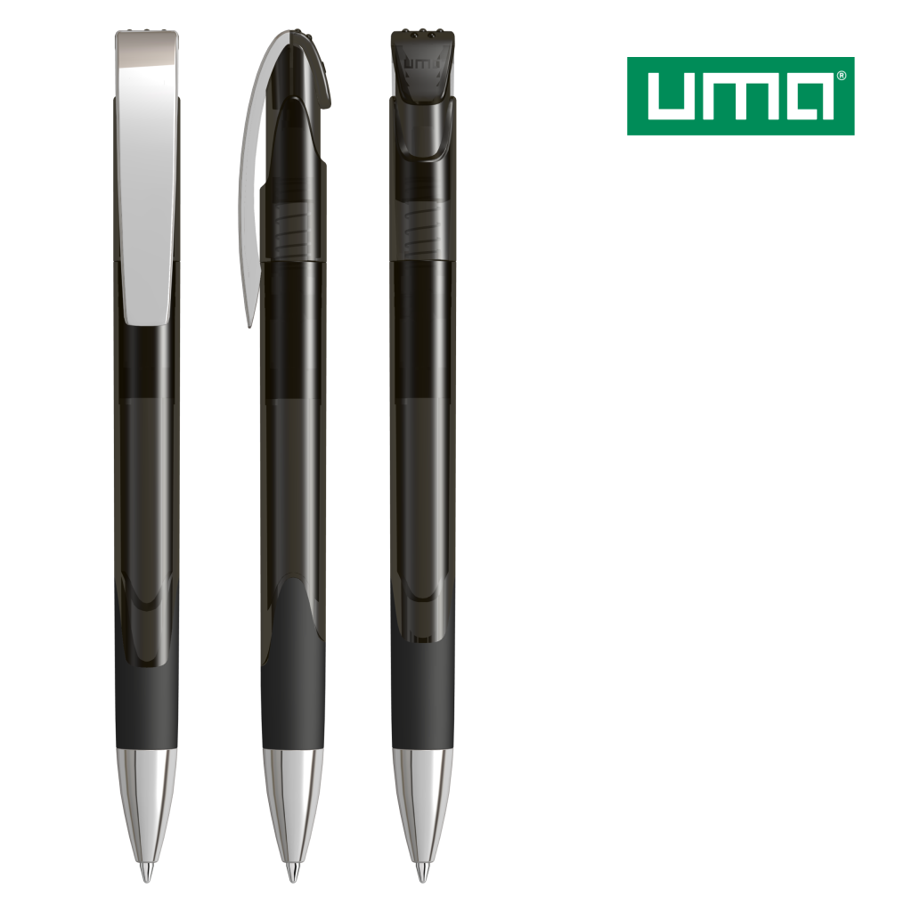 UMA LOOK grip transparent M SI Druckkugelschreiber – Anthrazit