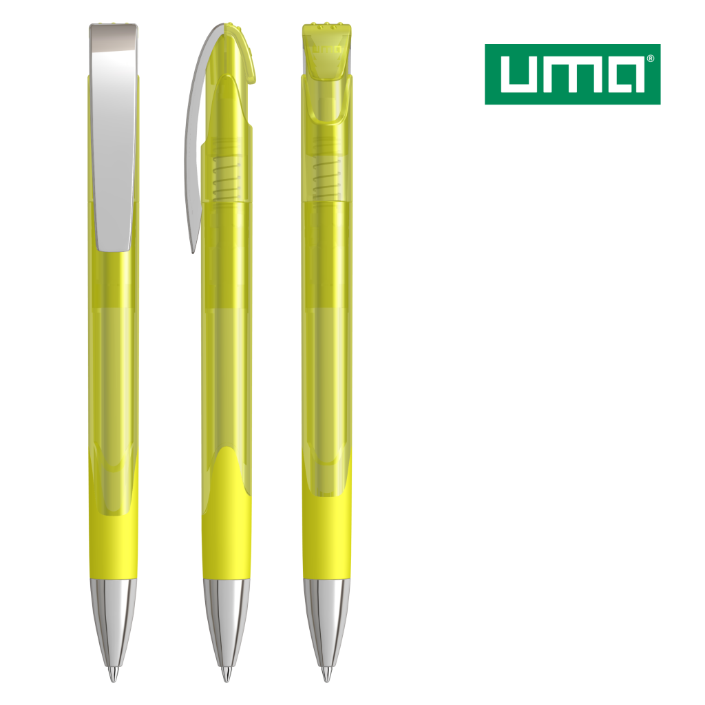 UMA LOOK grip transparent M SI Druckkugelschreiber – Gelb