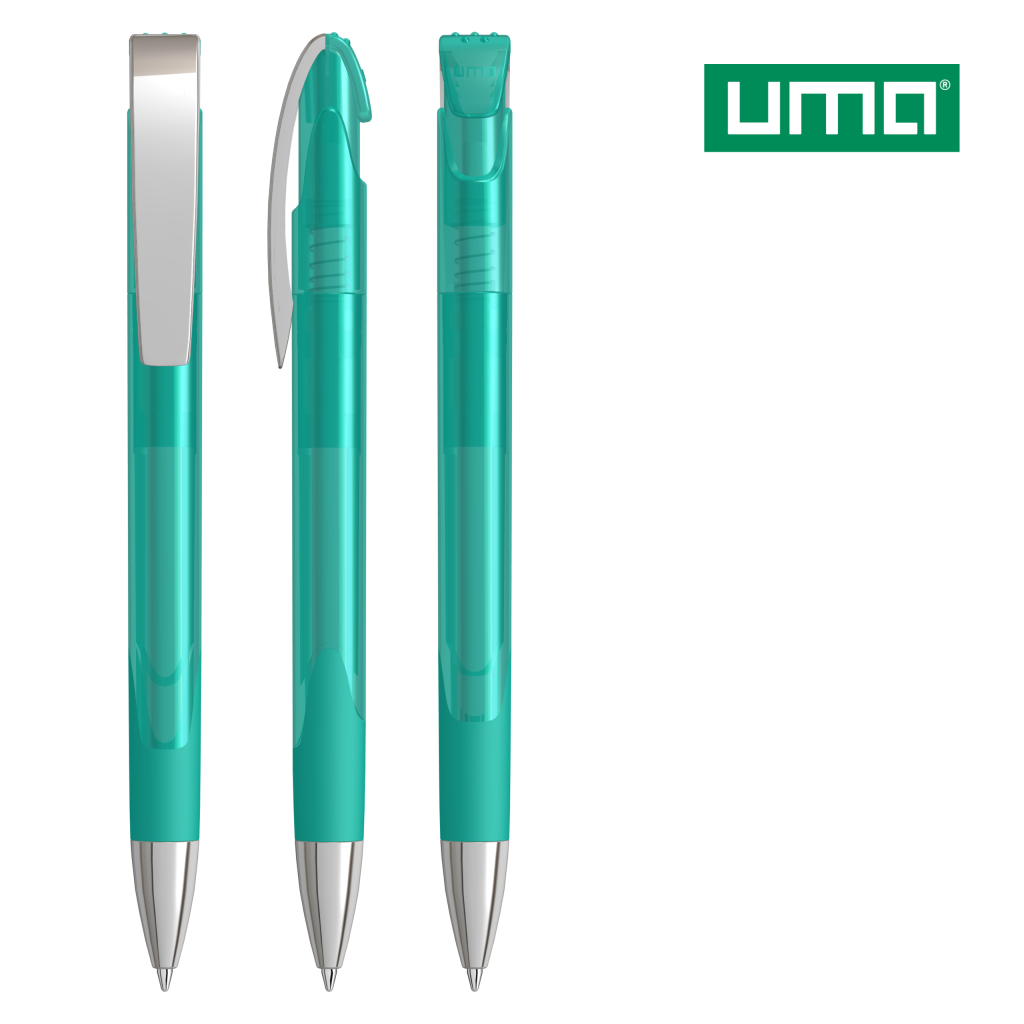 UMA LOOK grip transparent M SI Druckkugelschreiber – Petrol