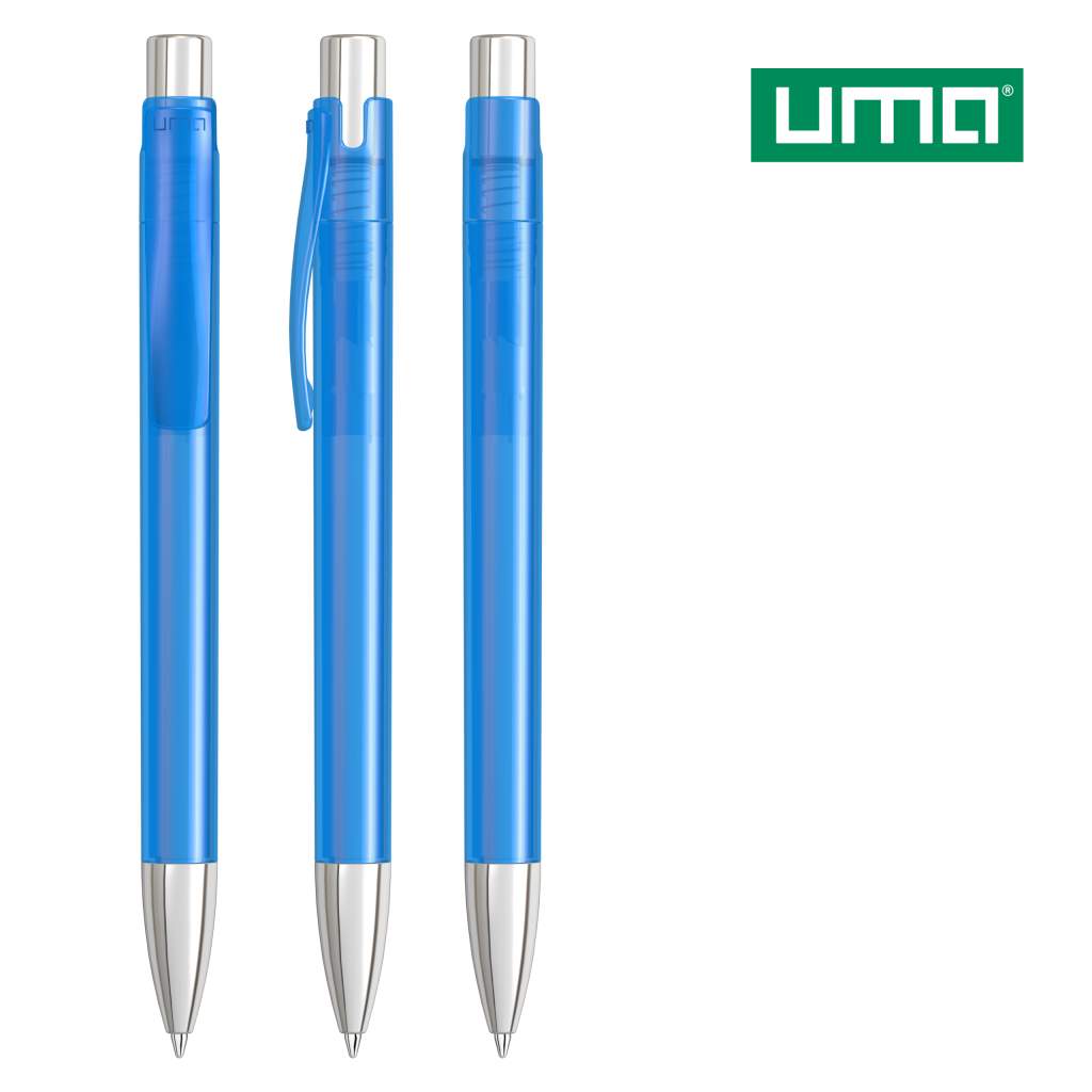 UMA CANDY transparent SI Druckkugelschreiber – Hellblau