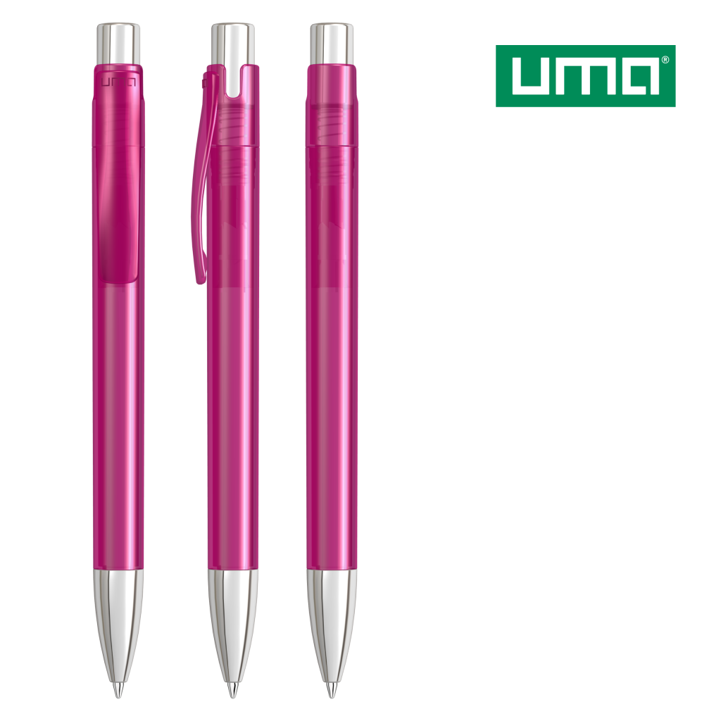 UMA CANDY transparent SI Druckkugelschreiber – Magenta