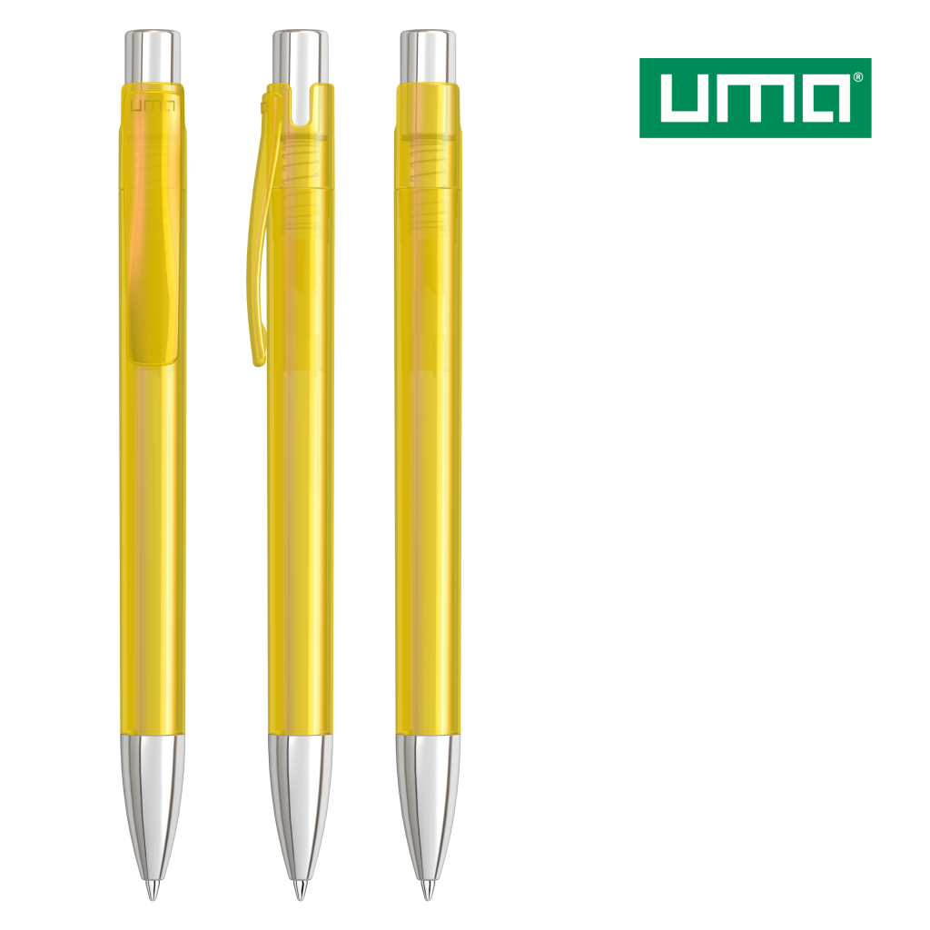 UMA CANDY transparent SI Druckkugelschreiber – Ocker