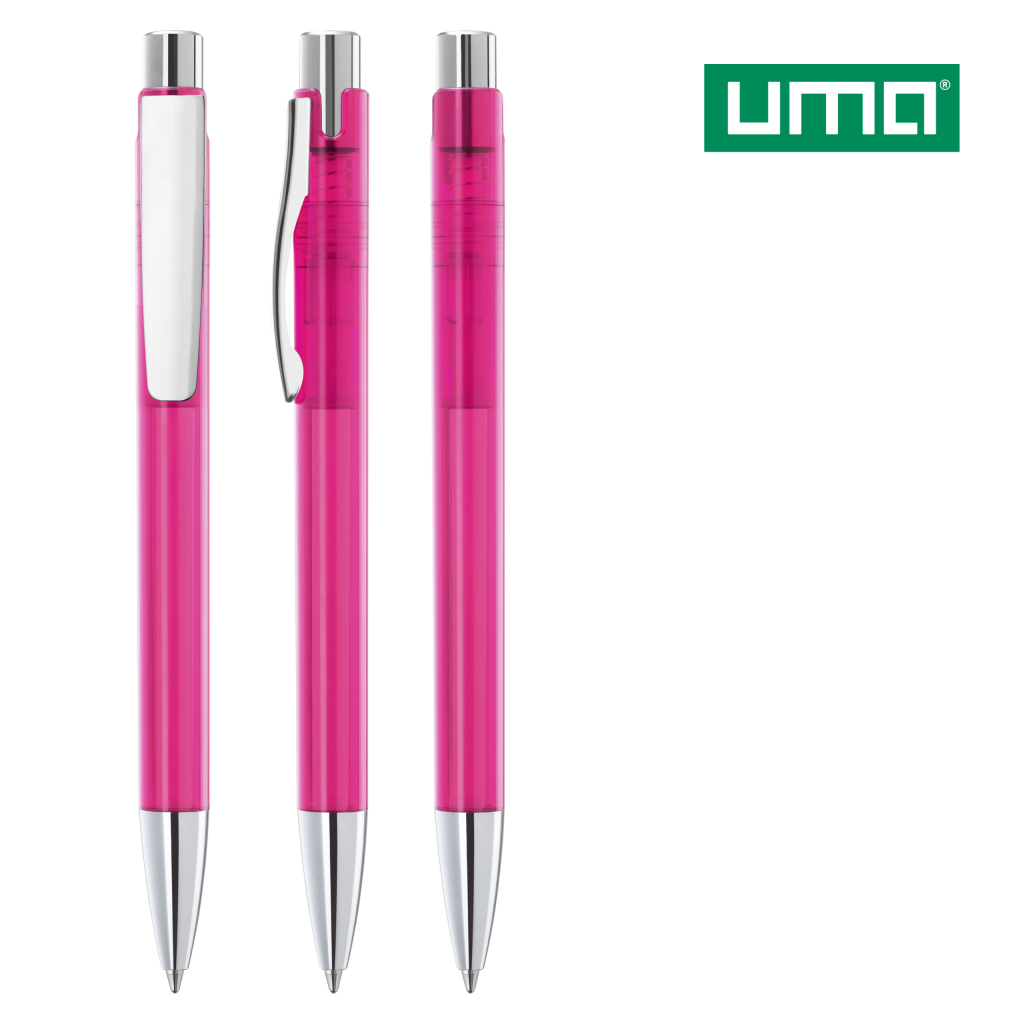 UMA CANDY transparent M SI Druckkugelschreiber – Magenta