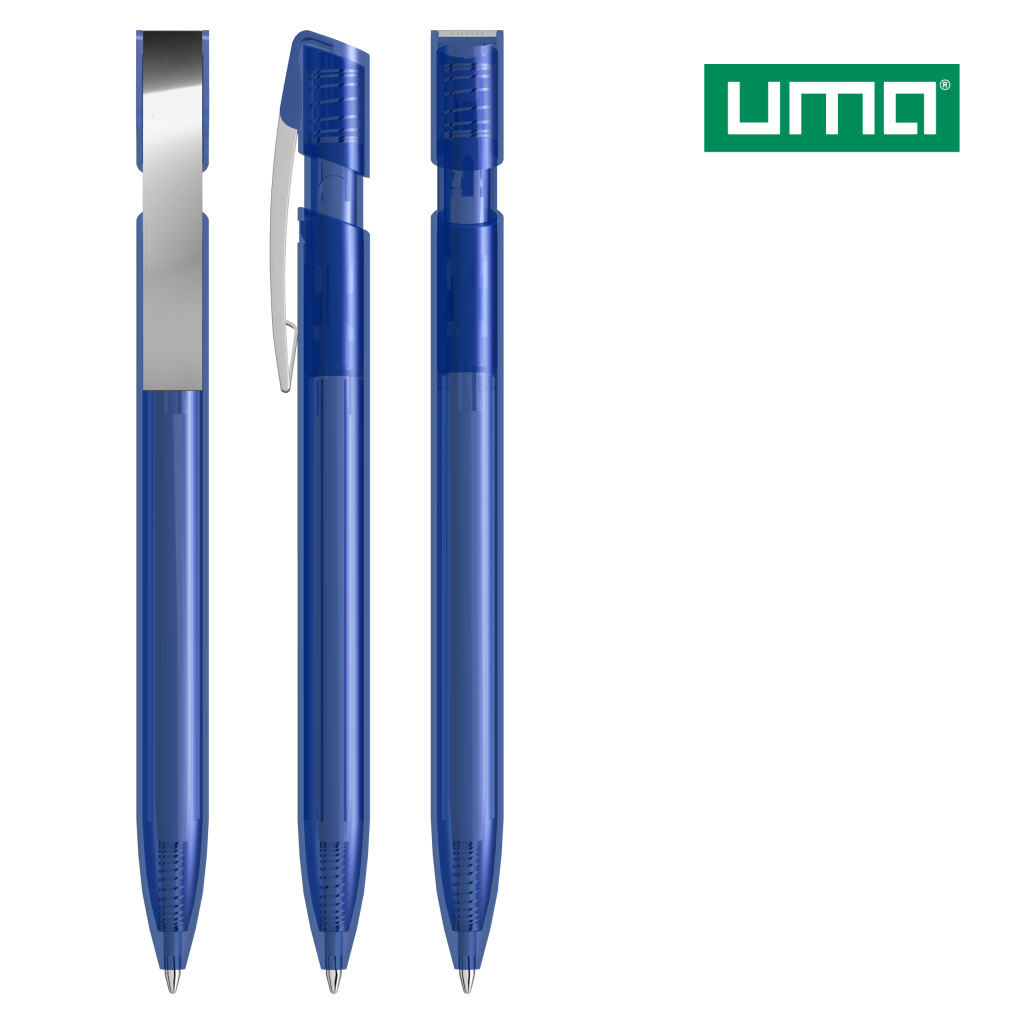 UMA SKY transparent M Druckkugelschreiber – Dunkelblau