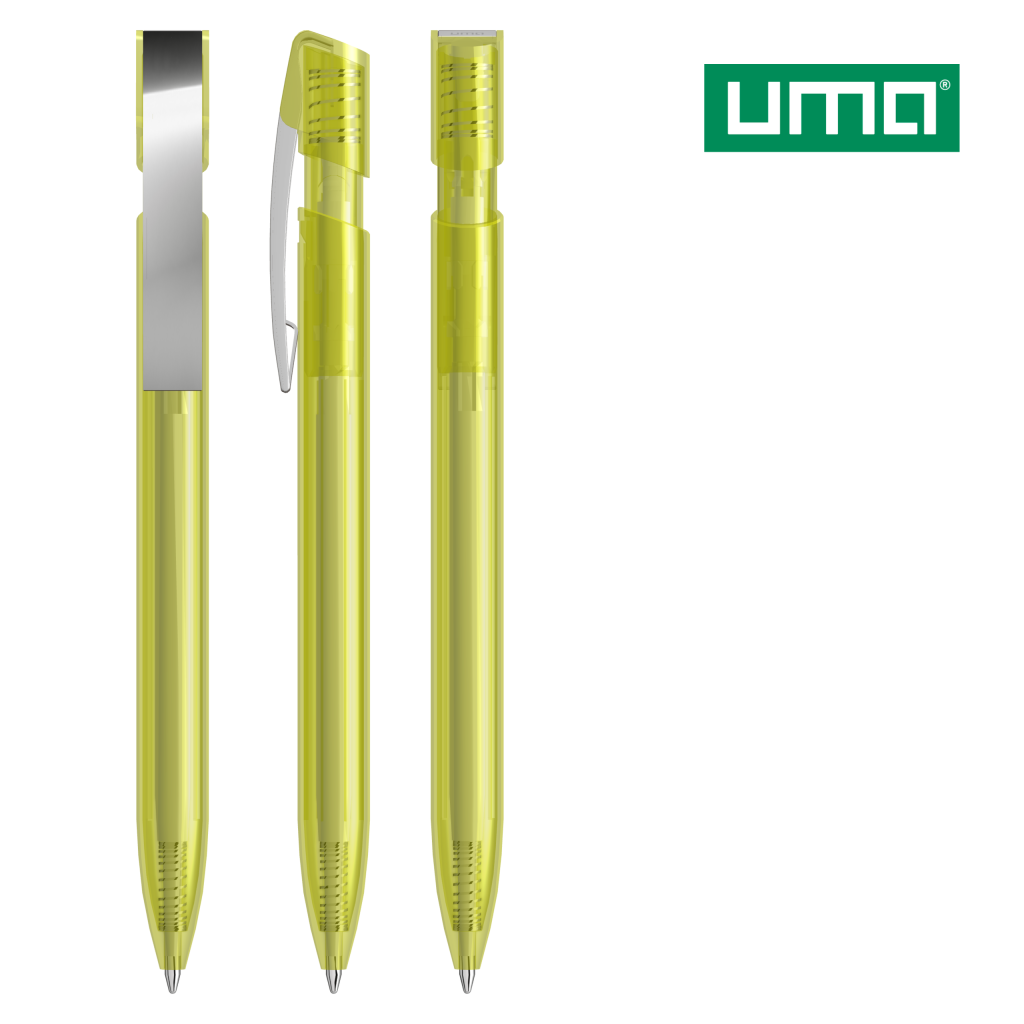 UMA SKY transparent M Druckkugelschreiber – Gelb