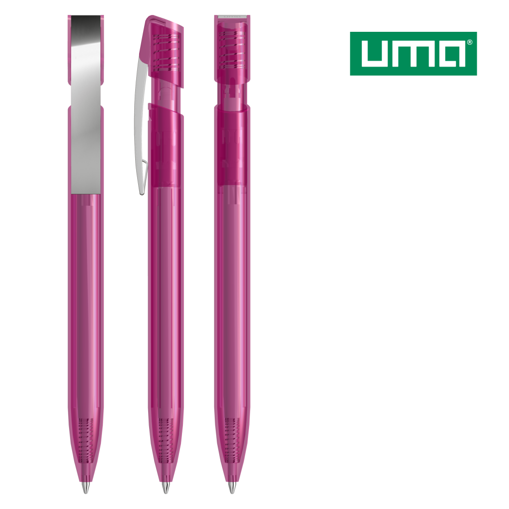 UMA SKY transparent M Druckkugelschreiber – Magenta