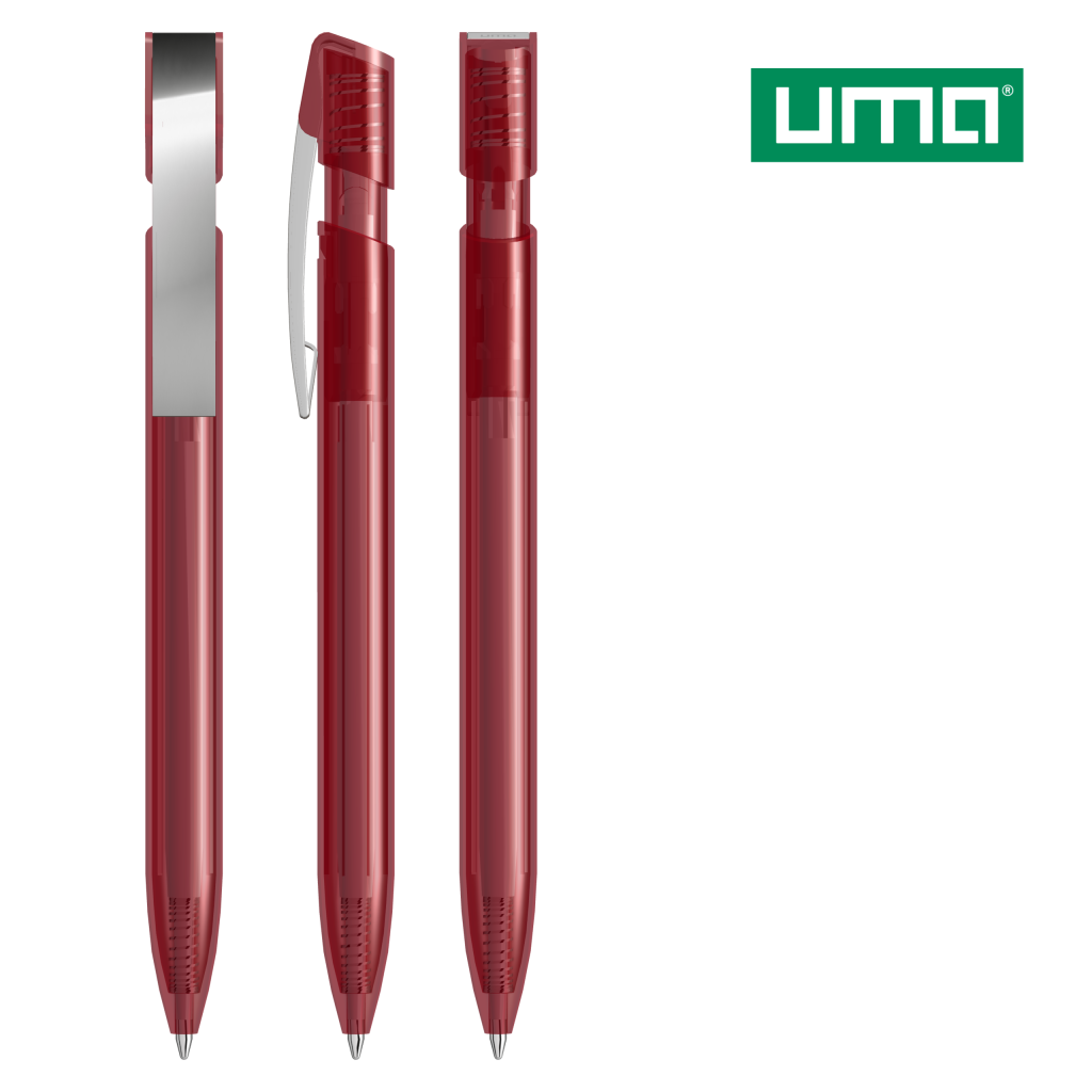UMA SKY transparent M Druckkugelschreiber – Rot