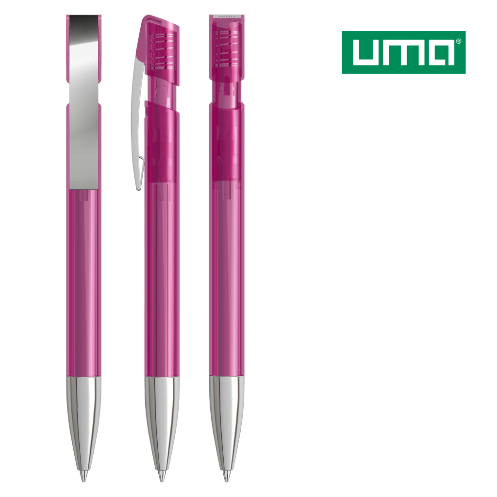 UMA SKY transparent M SI Druckkugelschreiber – Magenta