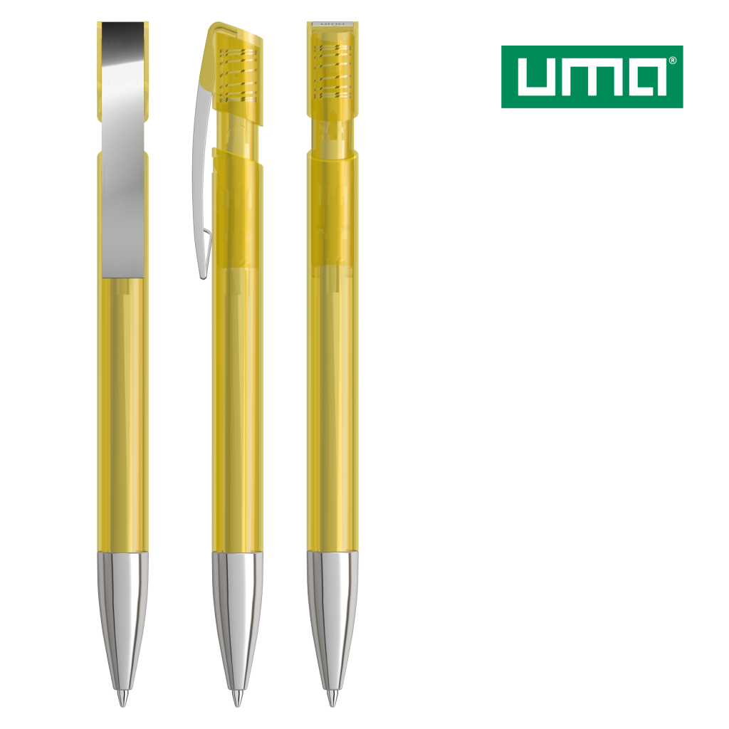 UMA SKY transparent M SI Druckkugelschreiber – Ocker